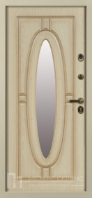 Дверь со стеклом и ковкой МДФ ПВХ №6